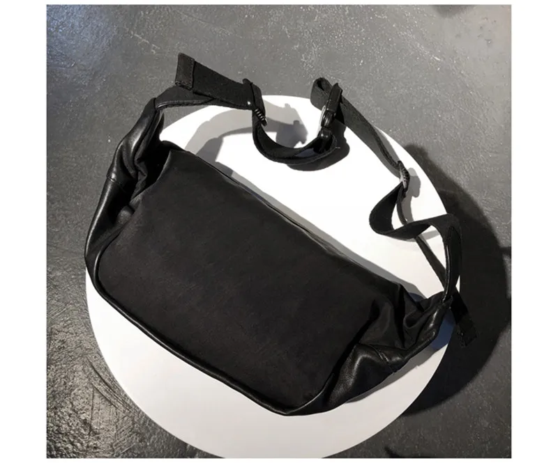 Casual daily genuine leather large-capacity men chest bag outdoor daily luxury real cowhide motorcycle waist pack crossbody bag