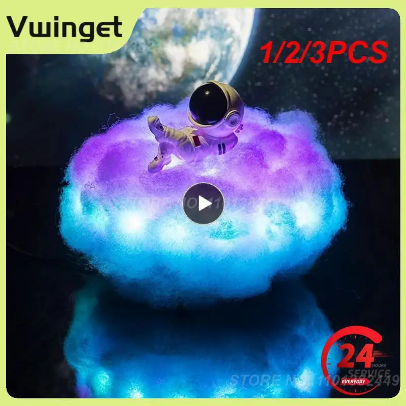 

Новинка, Прямая поставка, 1/2/3 шт., специальная Светодиодная лампа в виде цветных облаков, астронавта, с радужным эффектом, в качестве детской ночи, необычный подарок