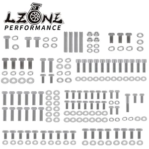 LZONE-маленький нержавеющий блок для Chevy SBC 265 283 302 305 307 327 350 400 двигатель, Набор шестигранных болтов гайки и болты