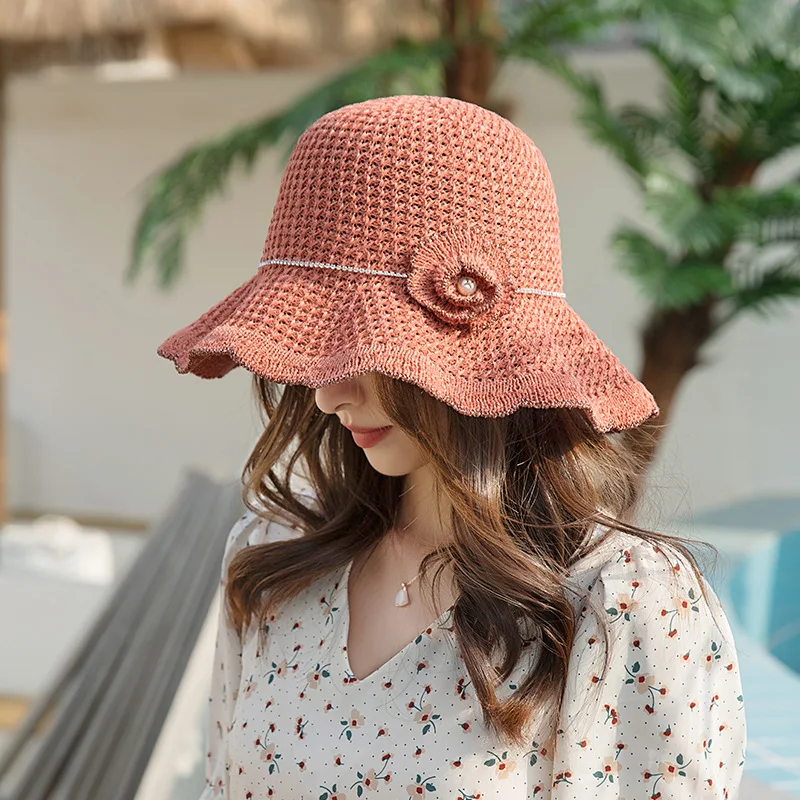 

Female Spring Summer Bucket Hats Korean Tide Fisherman Hat Breathable Comfortable Basin Cap Sunscreen Sunshade Sun Hats
