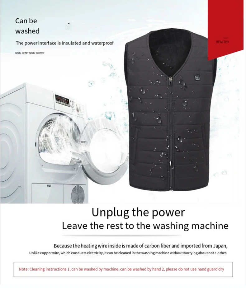 New graphene electric vest USB three stop intelligent constant temperature heating suit men and women fishing vest