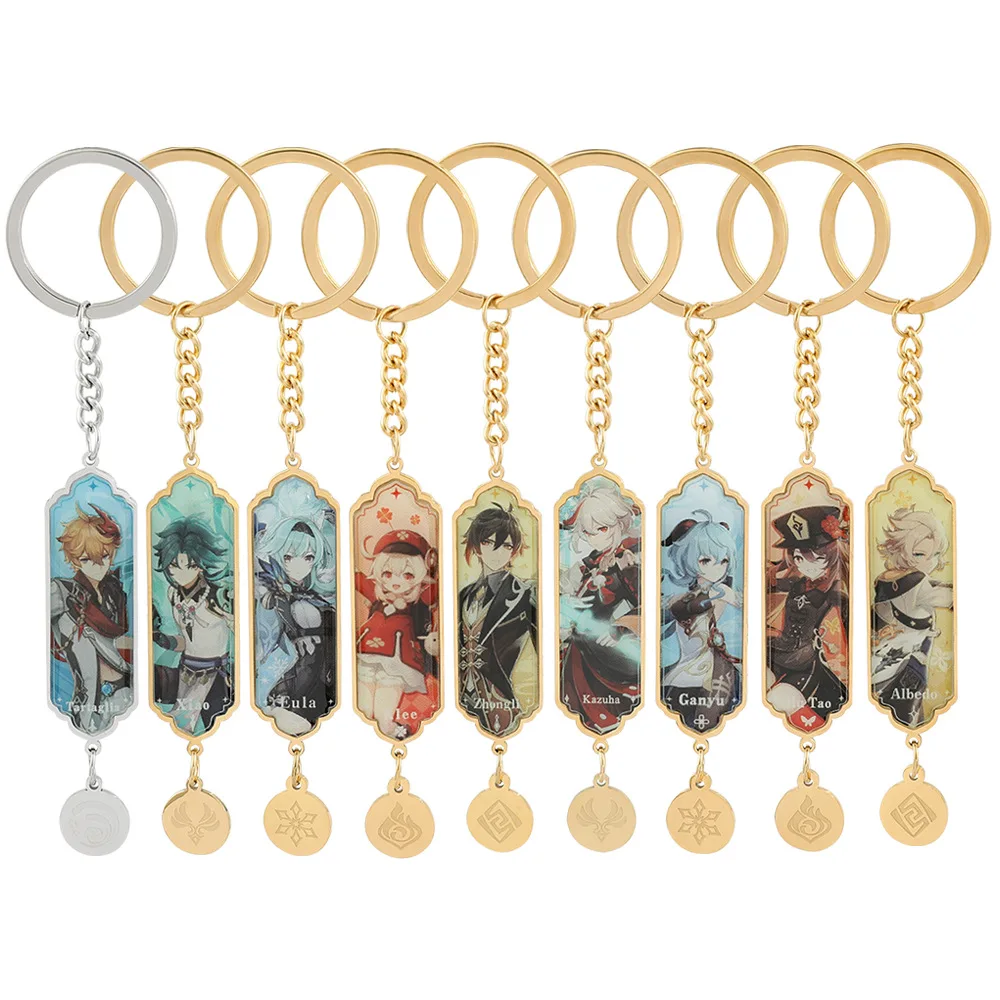 

Оригинальный креативный милый брелок для рюкзака с аниме мультяшным героем Ху Тао чжунглли кулон маленький подарок оптовая продажа