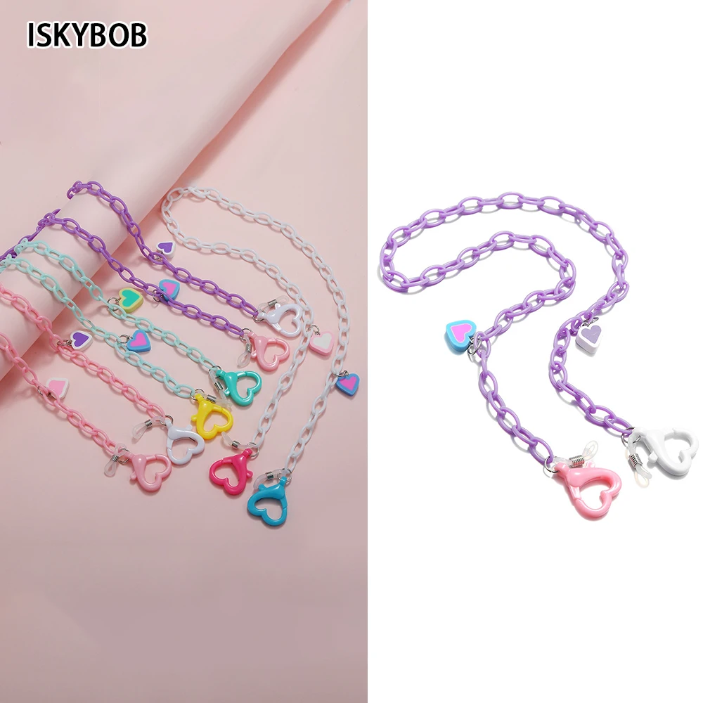 

Fashion Face Chain Strap Rope Necklace Anti-lost Lanyard Multi-color Acrylic Beads Accessories Glasses Sunglasses Chain Jewelry