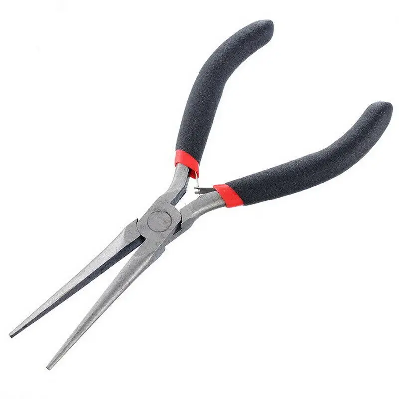 

Mini Long Needle Nose Pliers Precision Wire Plier Repair Tool For Jewelry Processing Fishing 150mm With Insulate Grips