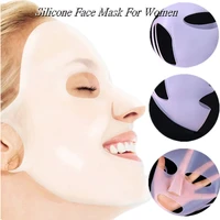 1345pcs silicone face mask reusable moisturizing lifting firming anti wrinkle prevent evaporation steam beauty tool skin care