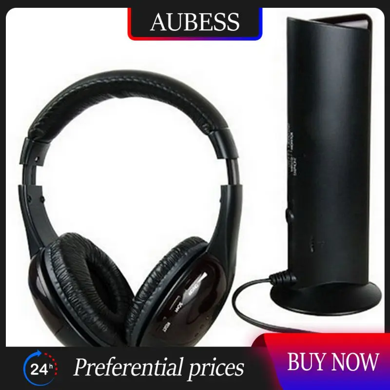 

Open Back Earphones Stereo Headphone New Computer Game Rf Wireless Headset Denoise Headphone 5 In 1 Wireless Headset 5 In 1