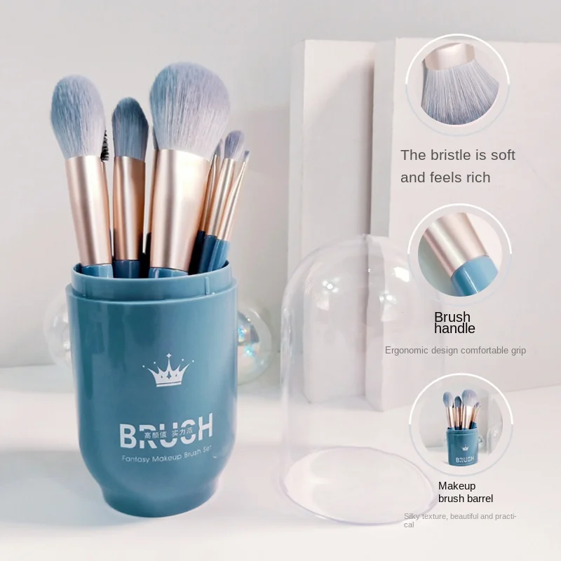 

Blue Makeup Brush The Iris Series 10pcs High Quality Synthetic Hair Brushes Set-powder&blush&foundation&eyeshadow&beauty