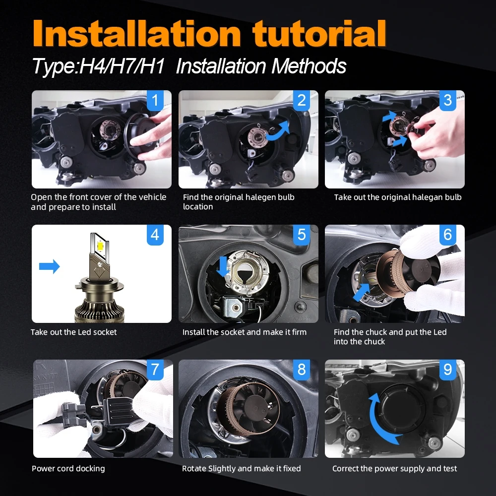 2 шт. автомобильные лампы для передних фар 200 Вт 600% лм