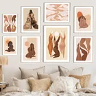 Постер в скандинавском стиле с изображением пышной девушки, черной женщины, ног и тела, позитивная абстрактная настенная Картина на холсте, живопись, Декор, картины для гостиной