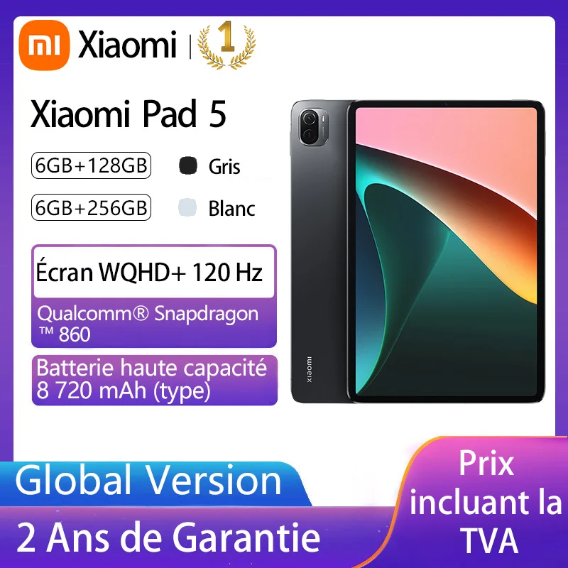 Планшет Xiaomi Mi Pad 5 11 дюймов с стереодинамиками дисплей 120 Гц Snapdragon - Цена: 33490.35