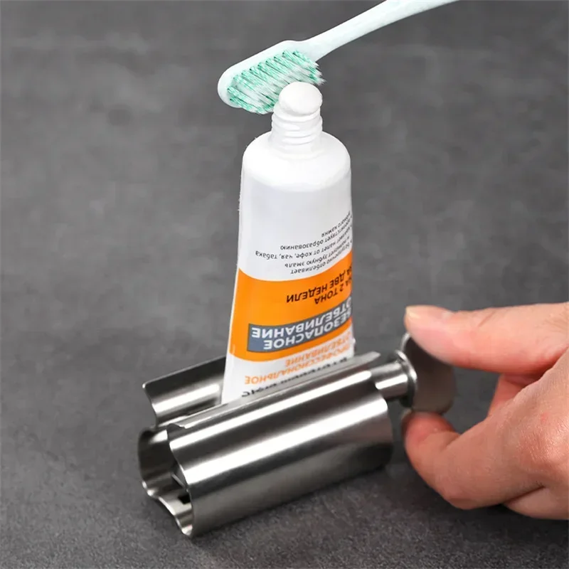 Creative Toothpaste Tube Squeezer Simple Roller Stainless Steel Labor Saving Wringer Cleanser Presser