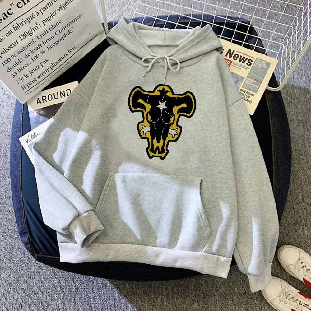 

Черные женские толстовки с капюшоном в виде клевера y2k, женские корейские свитера в стиле аниме