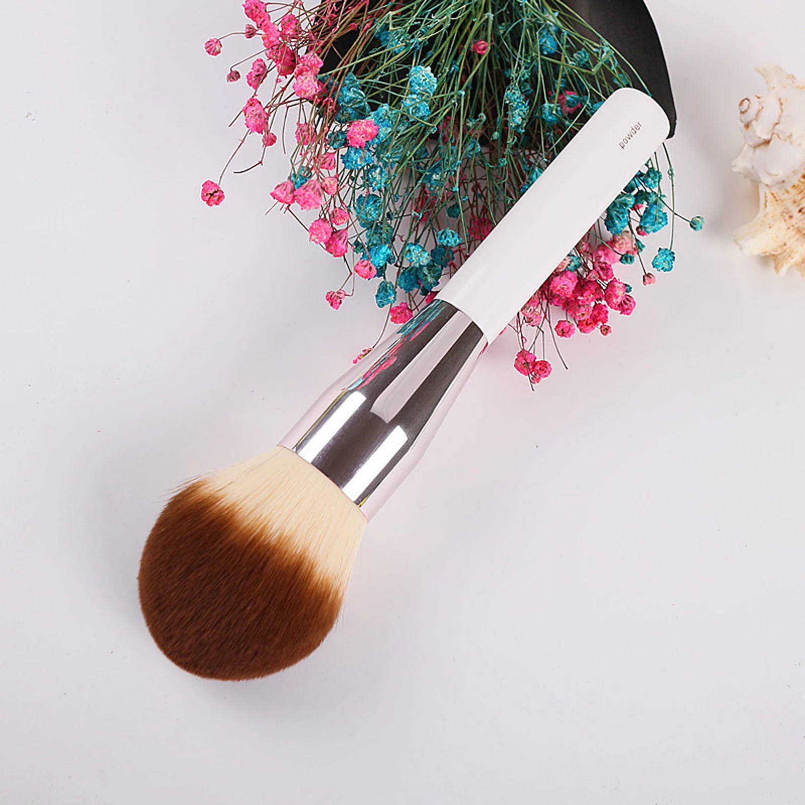 

Big Size Powder Makeup Brushes Quick Powder Contour White Handle Synthetic Hair Make Up Brush Beauty Tools Cosmetics