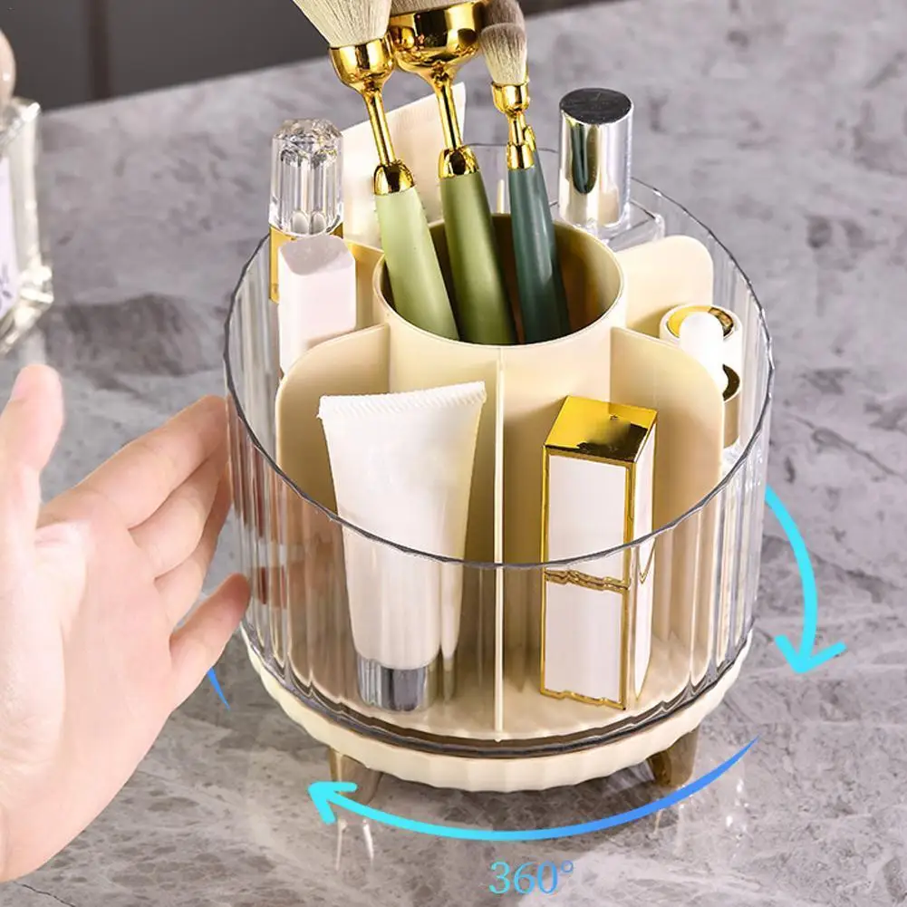 Вращающийся на 360 ° держатель для кистей для макияжа портативный Настольный инструмент для хранения ювелирных изделий контейнер для косметики органайзер для косметики K2k7