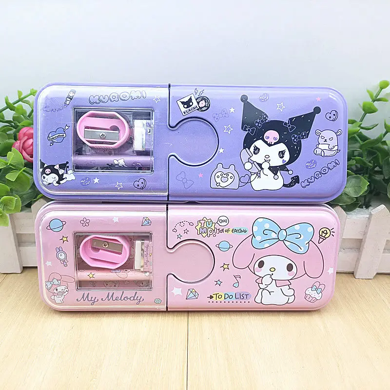 

Kawaii Sanrioed Anime Cartoon series Kuromi My melody Pudding dog Cinnamonll Fashion new pencil case exquisite student gift