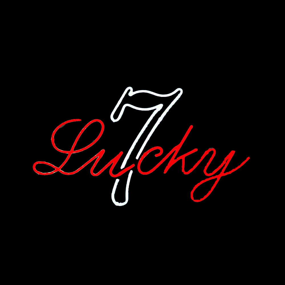 

Неоновая вывеска Lucky 7 в японском стиле для ТВ-проигрывания, оригинальное украшение ручной работы в реальном стеклянном магазине, рекламная световая лампа для дисплея 30x16,5 дюймов