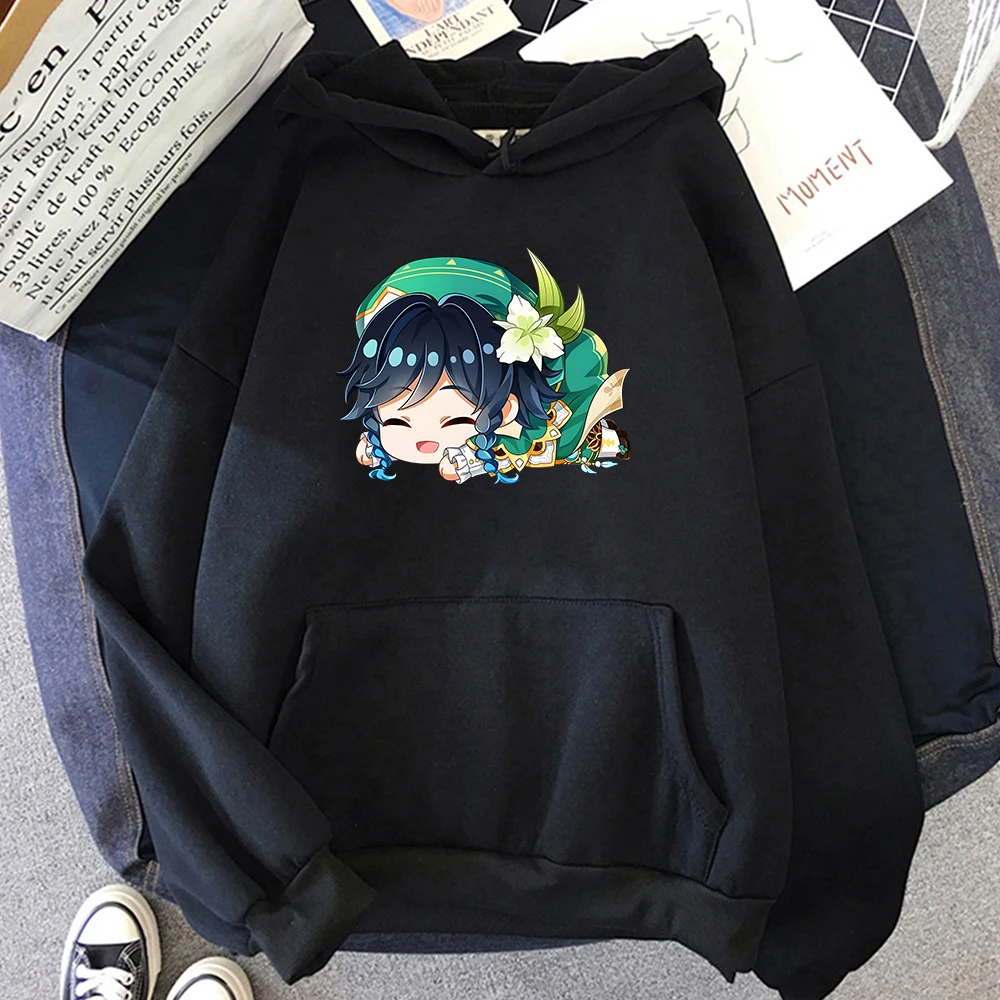 Classic printed sweatshirt women's street clothing graphic Kawaii hoodie casual fashion couple pullover