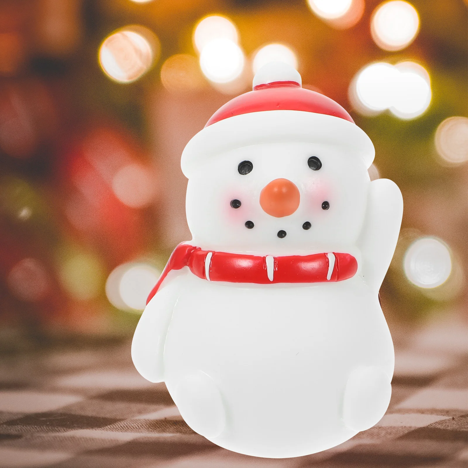 

6 шт. поделки Mini фигурка снеговика рождественские принадлежности для микроландшафта венок вечерние сувениры миниатюрная смола для пожилых людей