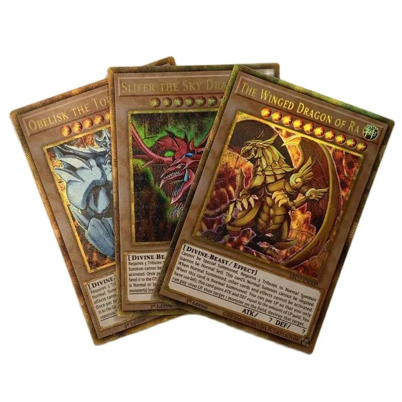 

Детская Подарочная открытка Yu-Gi-Oh LED7/MB01/PGB1, Крылатый Дракон Ra/обелиск, торчащий/слайдер, небесный дракон, игрушка-подарок (не оригинал