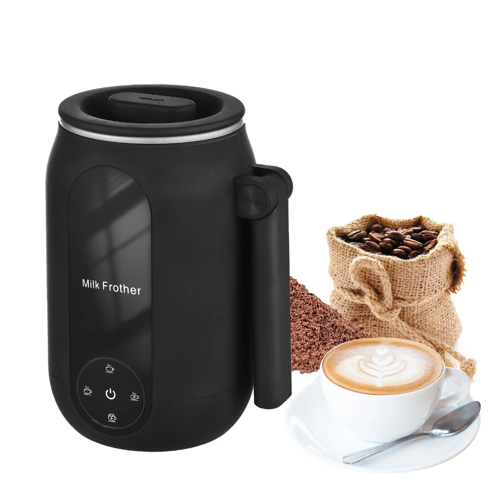 Electric Milk Frother Coffee Blender Foam Milk Beater 4-in-1