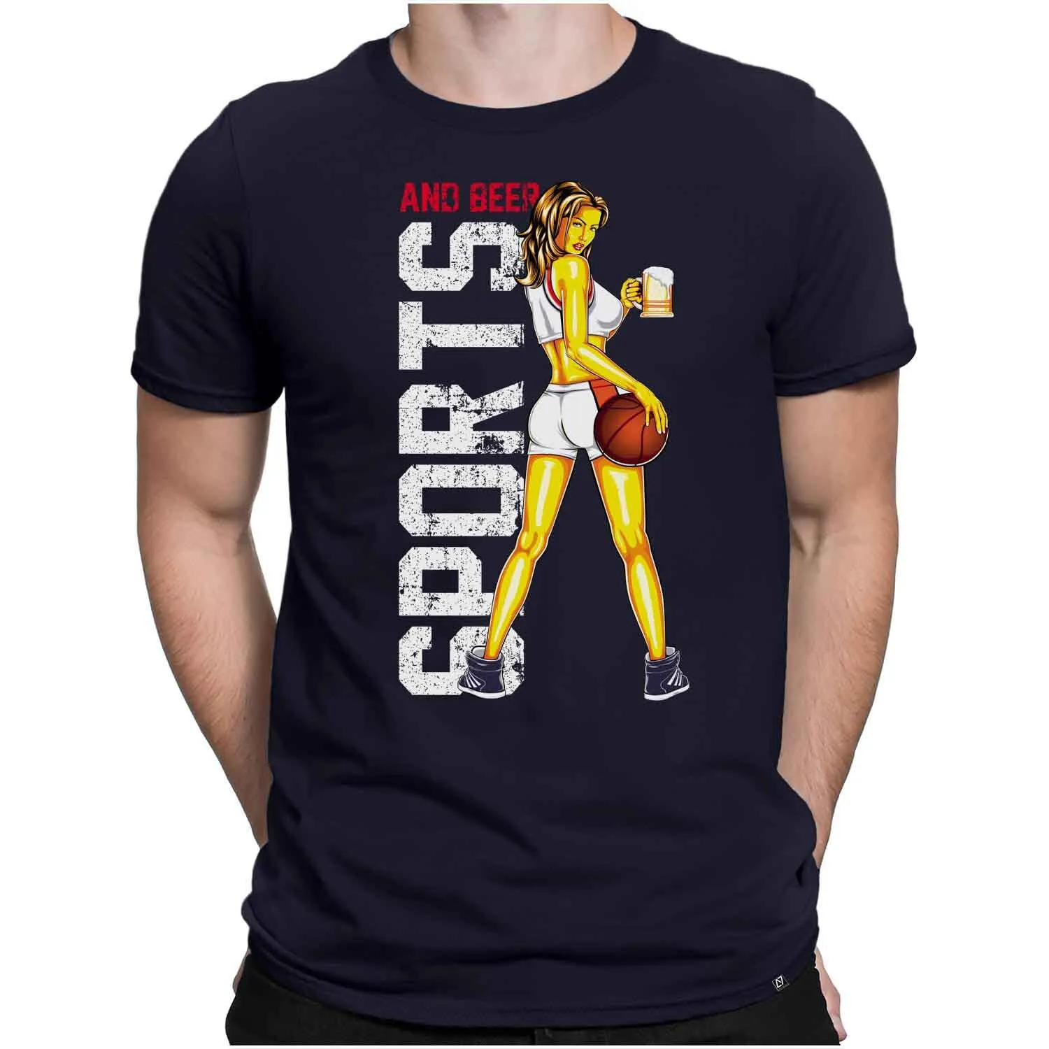 Спортивная и пивная Мужская забавная Футболка маленькая до 4Xl Papayana