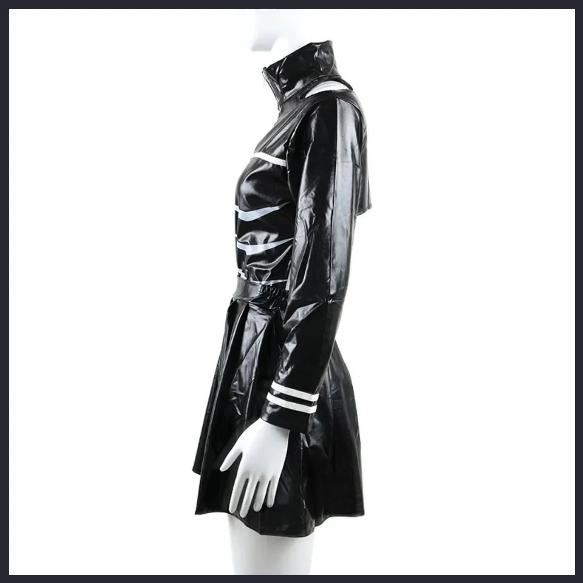 Аниме Токийский Гуль канеки Кен косплей костюм женское черное платье из ПУ