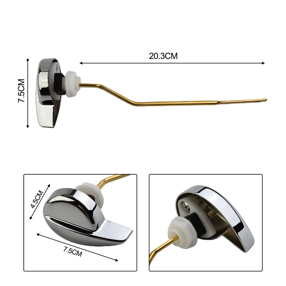 

For TOTO Toilet Handle Flush Lever Handle Replacement Spare Parts Toilet Universal Zinc Alloy+copper Accessories