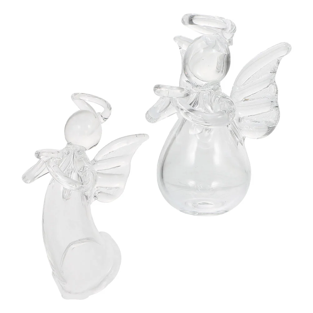 

Ornament Angel Clear Hanging Tree Angels Figurine Figurines Memorial Guardian Figurecrystal Decoration Statue Pendant Blown