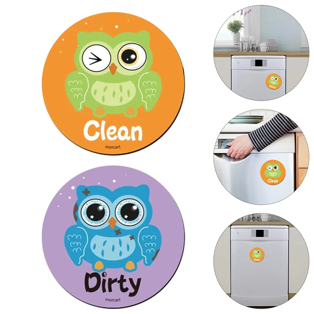 

1pc Stylish Dishwasher Reminder Clean Dirty Indicator Dishwasher Magnet Sign Indication Sticker for Hotel