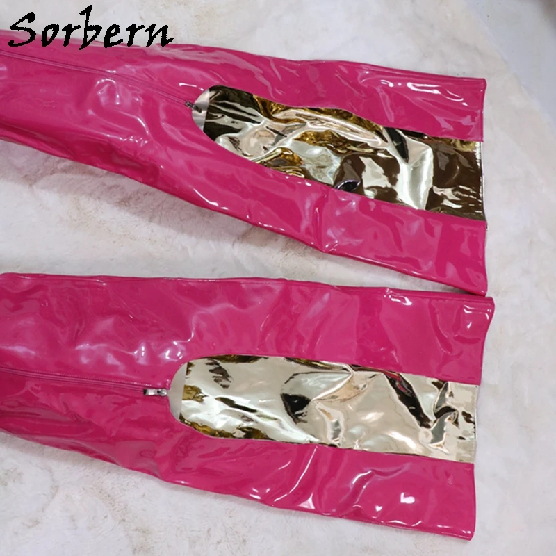 Sorbern Customized Super Long Boots Unisex Invisible Platform Shoes Fetish High Heel Crotch Inside 85Cm Outside 140Cm