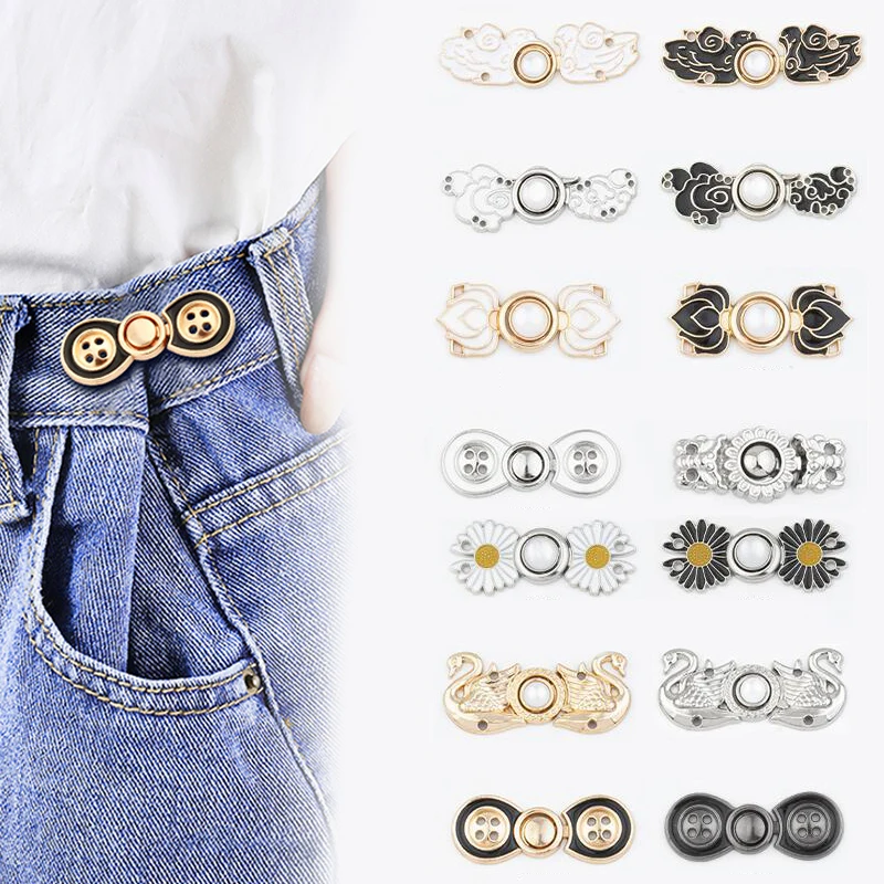 

Jeans Waist Buckle Invisible Snap Button Removable Tightening Waistband Chinese Knot Button Cheongsam Cape/Cloak Frog Clasp