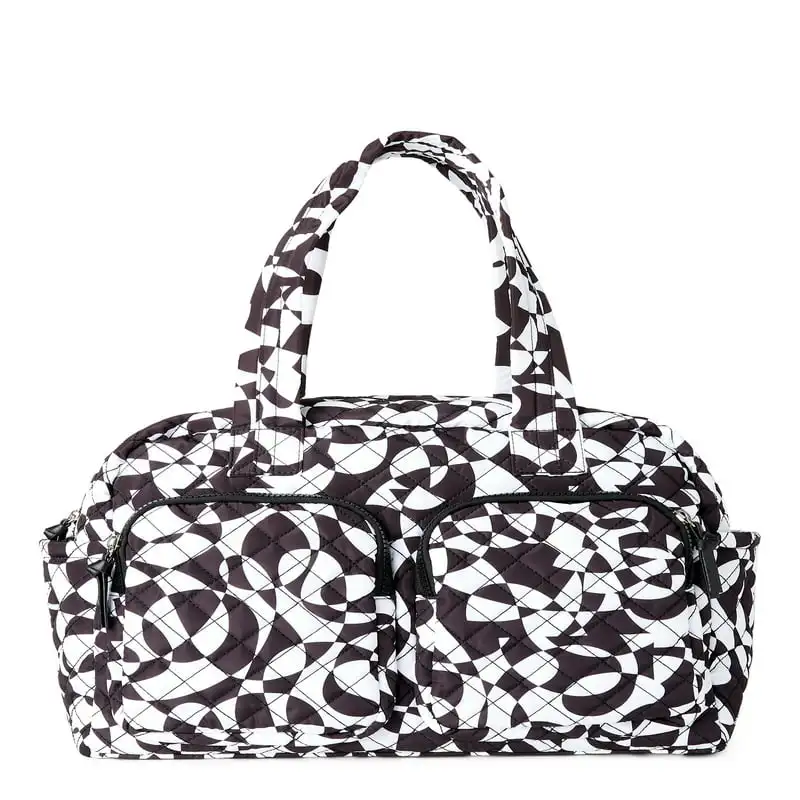 ful. Chic Women's Portable and Multi-Colorful TieDye Double Pocket Lightweight Shoulder Weekender Bag - Lightweight and Durable.