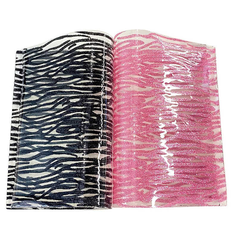 

Transparent Holographic Faux Leather Sheets Zebra Printed PVC for Jackets Bows Shoes HandBags Earrings Keychains Crafts 30x135cm