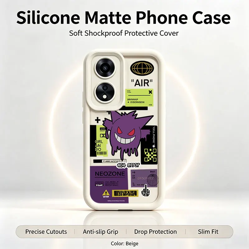Фото Силиконовый чехол для телефона Pokemon Pikachu Gengar Y2K Cyber ​​для Honor X6 X7D X8 X9A X9B X9C X5 + GT 90 200 400 Lite X60 Pro Play 30 40 №5