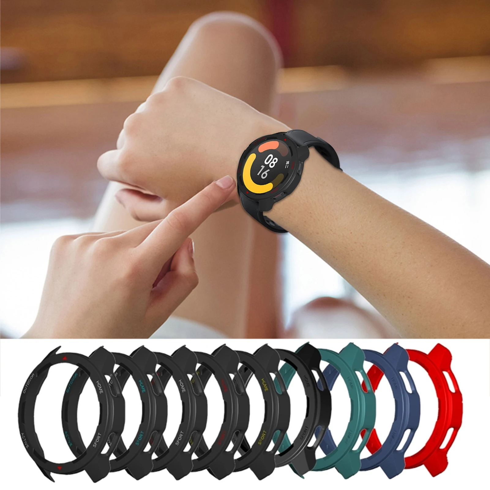 

Smart Watch Protector Case PC Protect Shell Frame Shockproof Full Case Cover ForXiaomiMi Watch S1 Active 50mm Watch Accessories