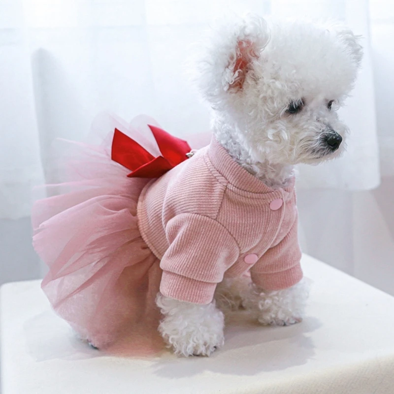 

Puppies Dress Dog Tutu Dress Dog Bows Dress Dog Dresses For Small Dogs Christmas Dog Princess Dress For Dog Girl