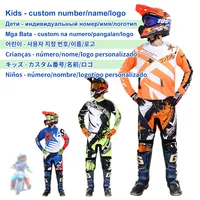 Motocross Jersey Pants children's Motorcycle Youth racing suit Kids 7/8/9/10/11/12/13 years old custom name number LOGO printing