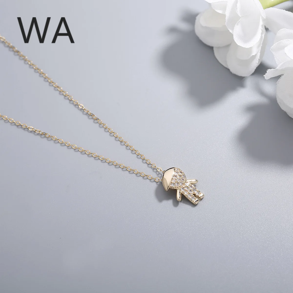 

Japan and South Korea ins simple style 925S sterling silver pendant clavicle chain senior gold-plated girlfriend gift necklace