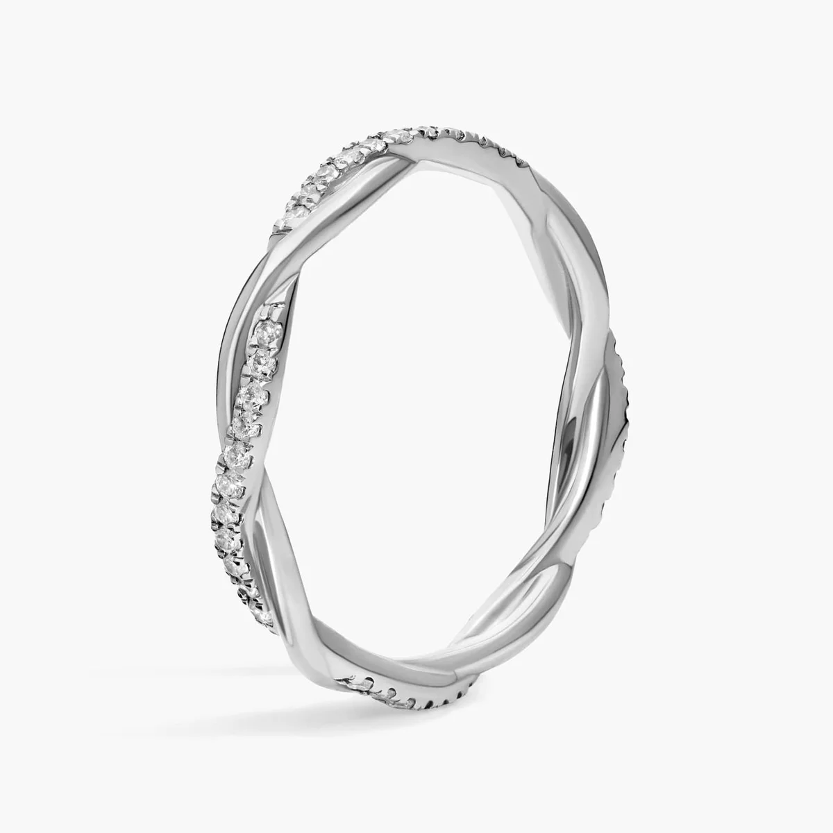 Фото Кольцо из чистого золота 9K/14K/18K с бриллиантом, созданное в лаборатории, классическое блестящее круглое кольцо с бриллиантом в лаборатории, обручальное кольцо в стиле с поворотным хвостовиком №2