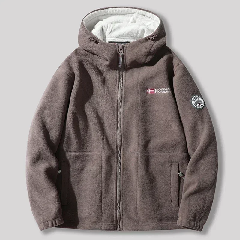 Мужская Флисовая Куртка мягкая теплая Рабочая куртка из овечьей шерсти для улицы