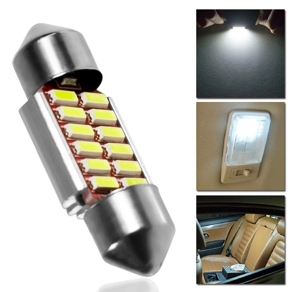 

31MM LED Bulbs C5W C10W Car Interior Reading Light Doom Lamp 6500K 12V 180LM License Plate Lights Free Error Auto Parts