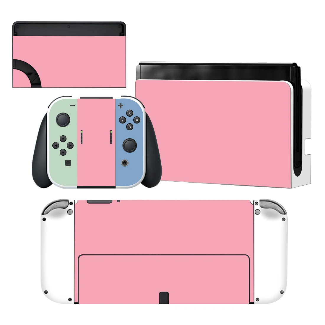 

Pure Color Pink Nintendoswitch Skin Cover Sticker Decal for Nintendo Switch OLED NS Console Joy-con Controller Dock Skin Vinyl
