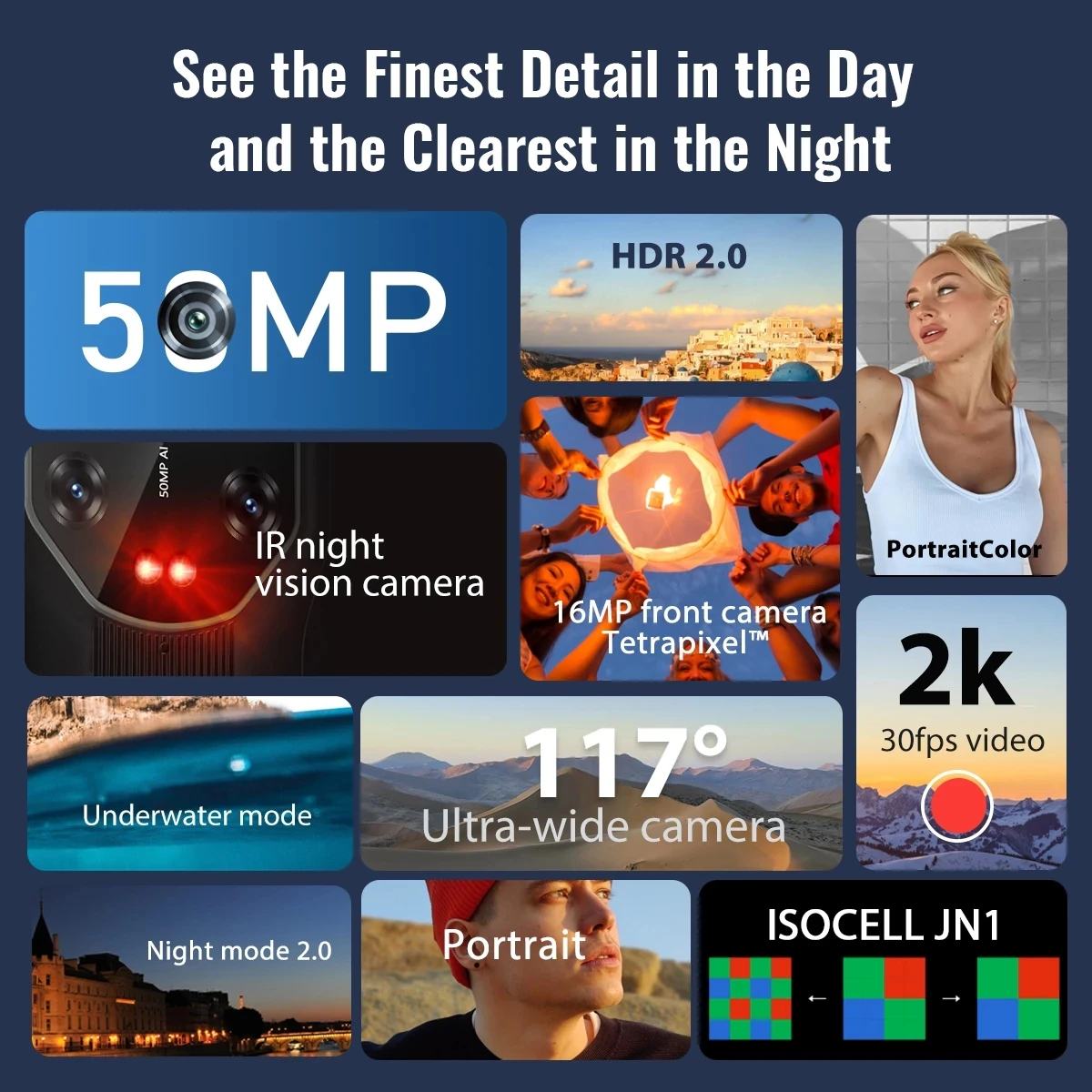 BLACKVIEW BV8800 IP68 Rugged Smartphone  8GB+128GB Android 11 Mobile Phone 8380mAh 50MP Cameras Helio G96 CellPhone 90Hz Display