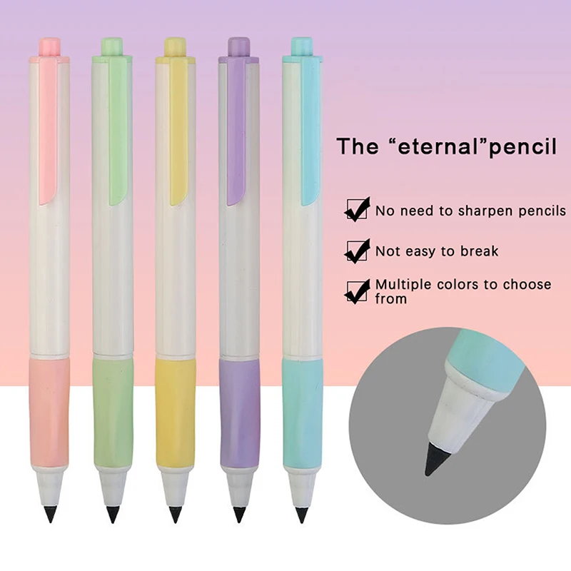 

Technology Unlimited Push Writing Pencil Novelty Durable Pen Art Sketch Painting Tools Kid Gift School Supplies Stationery