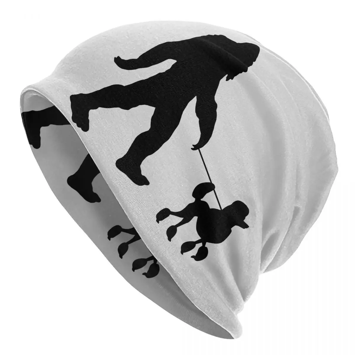 Bigfoot Walking His Dog Adult Men's Women's Knit Hat Keep warm winter Funny knitted hat