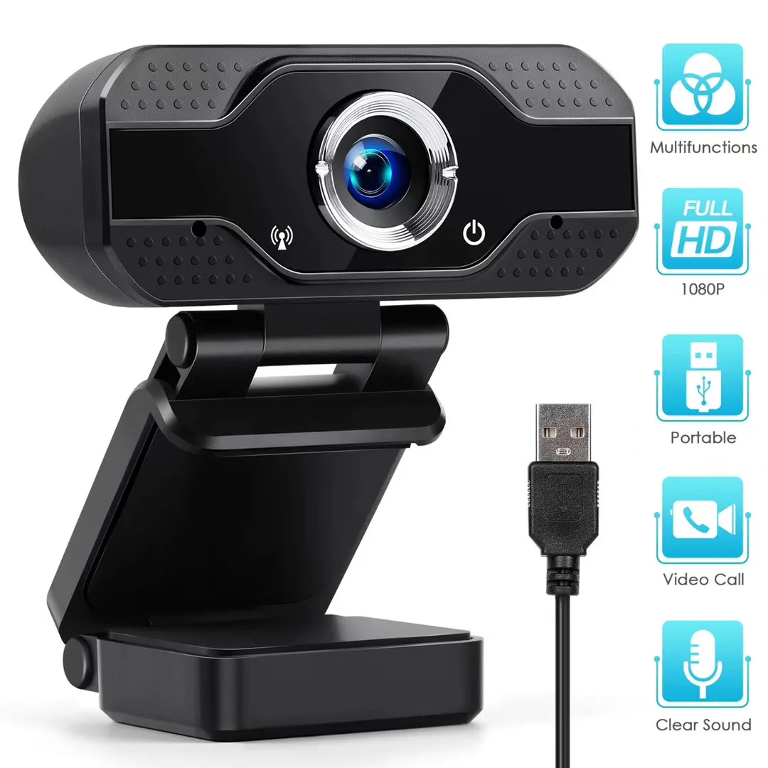 Миниатюрная веб-камера Webcam1080P Full HD с микрофоном, USB веб-камера для встреч, ПК, ноутбука, онлайн-камера, 30 кадров в секунду
