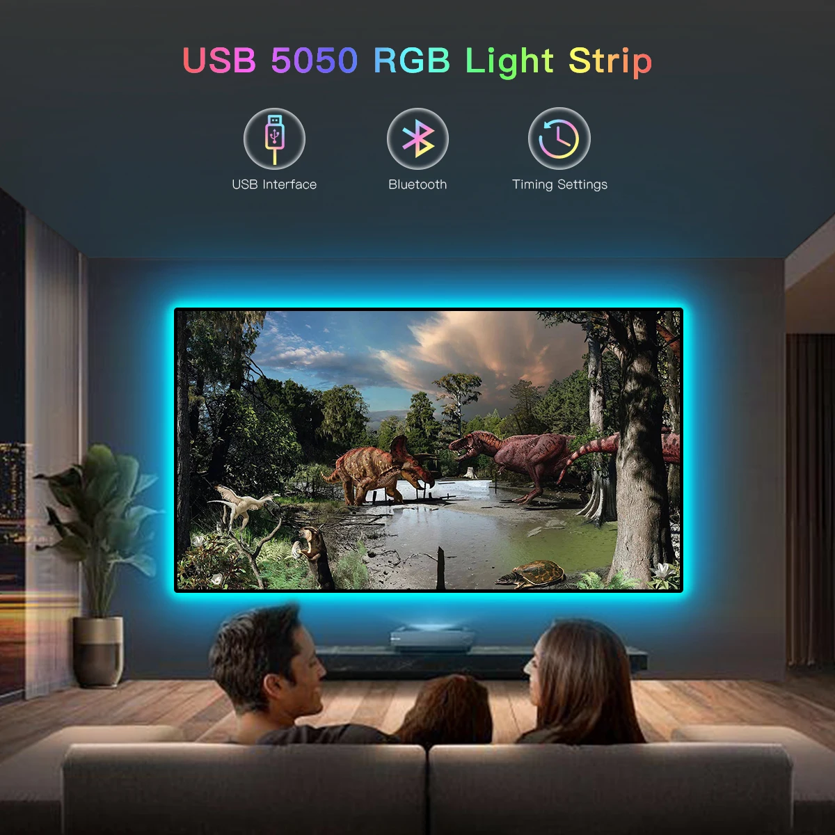 USB-лента с RGB-подсветкой 30 светодиодов/м