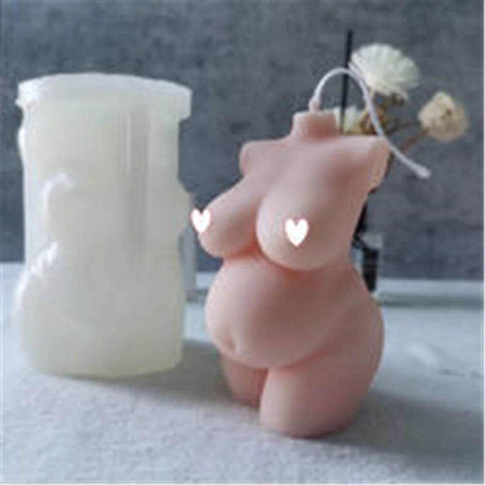 

DIY For Candle Plaster Epoxy Soup Art Chocolate Curvy Thick Female Festive Moulds Mood Sexy Woman Silicone