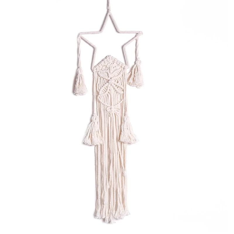 

Подвесные украшения макраме, ручная работа, Плетеный гобелен с кисточками, настенные украшения