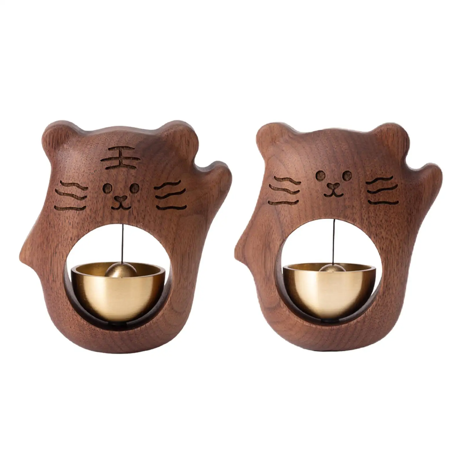 

Simple Magnetic Shopkeepers Bell Ornaments Cute Shape Wooden Doorbell Wind Chime for Office Hanging Decorations Opening Door